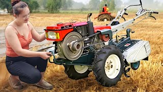 Timelapse :7 days girl repair restore agricultural tractor and many kinds of machinery