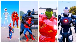 SUPERHERO MEGA BATTLE #126 MARVEL AND SUPERHERO FLASH VS SPIDERMAN VS HULK VS IRONMAN