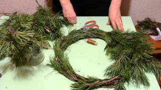 ❄ Как сделать венок из хвойных веток  ❄Handmade Christmas Wreath