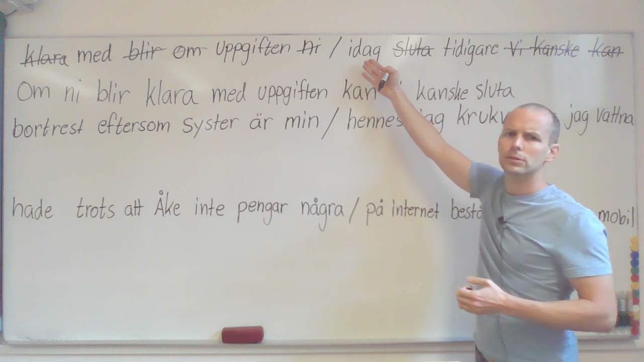 Ordföljd I Bisatser Och Huvudsatser (övning) - YouTube