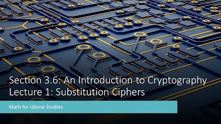 Math for Liberal Studies - Lecture 3.6.1 Substitution Ciphers