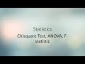 Chisquare Test, ANOVA and F-statistic - Python implementation