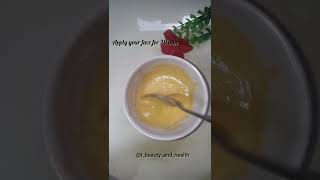 DIY natural face BLEACH for crystal clear skin | Fairness bleach | #shorts #ytshorts #youtubeshorts