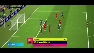 Goolll de cabeza de leo Messi contra el Inter 😎