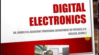 Digital Electronics Lecture 1