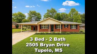 3 Bedroom 2 Bath Home Tour with Huge Fenced Backyard | 2505 Bryan Drive, Tupelo MS