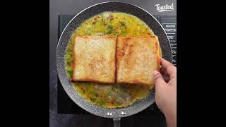 Cheesy Bread Omelette Sandwich | Egg Omelet Sandwich Recipe Quick & Easy Breakfast Recipe | 10 Min