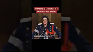 Michael Jackson's Speech After The 1993 False Accusations Tiktok michaeljacksonking.world #Shorts