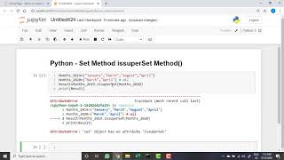 172 Python Set Method isssuperset Method