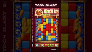 Dom Down Toon Blast - Level 33 🟥🟨🟦 #shorts