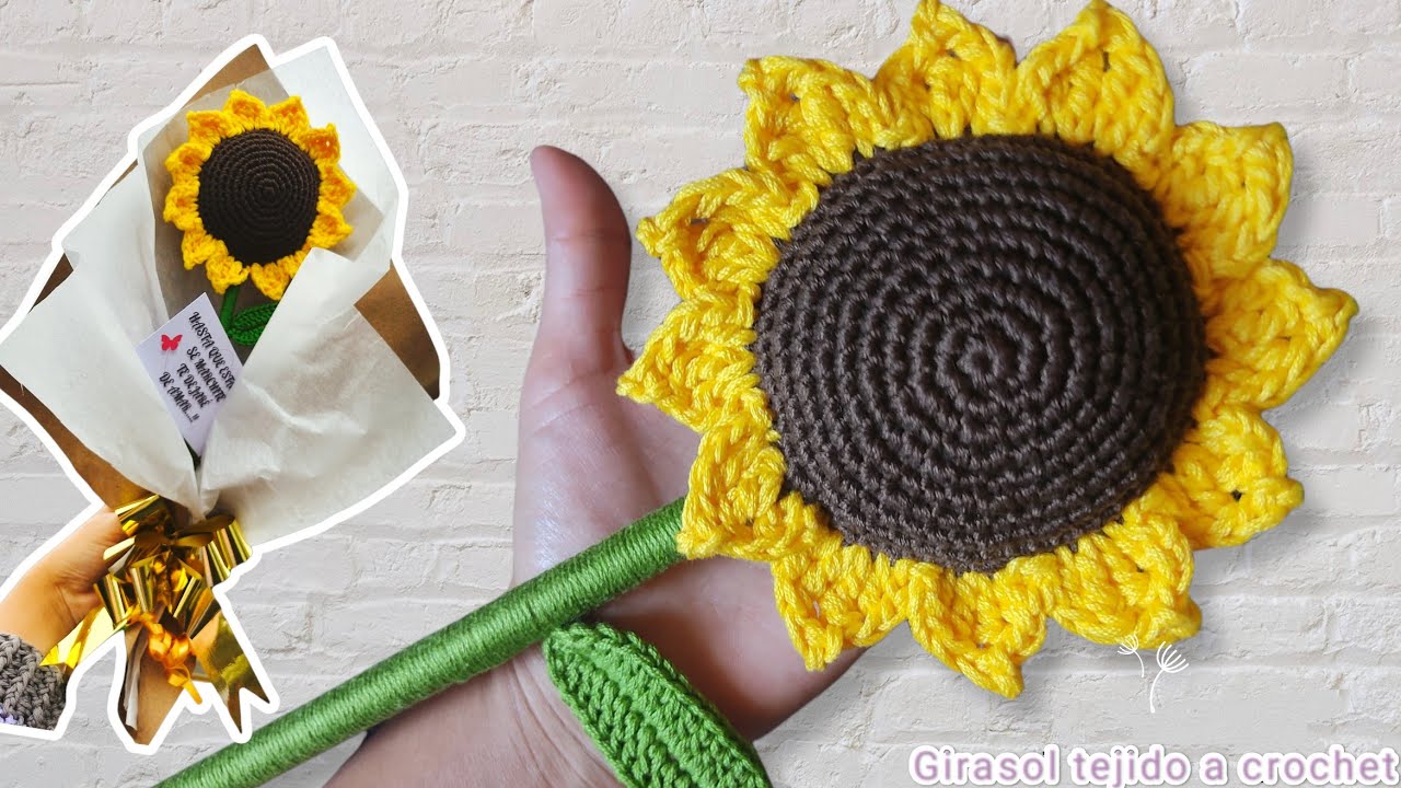 Girasol Tejido A Crochet Fácil Ramo De Girasol A Crochet Crochet