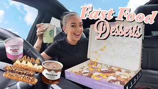 24 Hours ONLY EATING NEW Fast Food DESSERTS!!