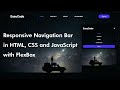 Responsive Navigation Bar in HTML, CSS and JavaScript using Flexbox
