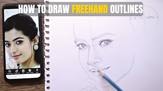 Freehand outlines drawing tutorials for beginners in hindi
