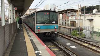 【JR西日本】奈良線 205系NE409編成 普通京都行き　黄檗到着