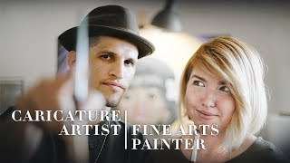 Caricaturist \u0026 Fine Arts Painter Fuse Styles Into One Canvas