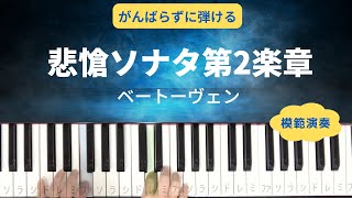 【模範演奏】悲愴ソナタ第２楽章【超初心者向け】