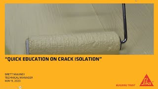 Webinar: “Quick Education on Crack Isolation”