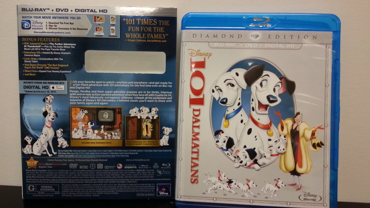 Blu-Ray/DVD Unwrapping: "101 Dalmatians" Diamond Edition - YouTube