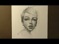 portrait drawing with charcoal