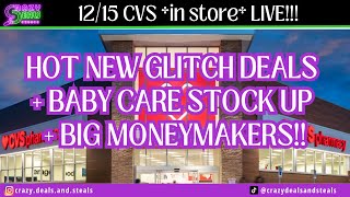 12/15 CVS *in store* LIVE!! HOT NEW GLITCHES + BABY CARE STOCK UP + MONEYMAKERS!!