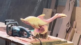 Sculpting a Dolphin out of Red Cedar!