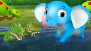 Baby Elephant and Crocodiles Friendship Bengali Moral Story |  বাচ্চা হাতি এবং কুমিরের বন্ধুত্ব গল্প