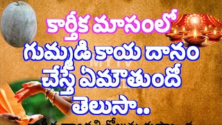 కార్తీక మాసంలో గుమ్మడి కాయ దానం చేస్తే ఏమౌతుందో తెలుసా/Lord Shiva #kartikamasam #latest#mytvbhakthi