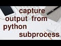 How to Store Output/Error  from python subprocess.