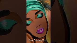 AFRICAN QUEEN Painting Tutorial #shorts #painting #paintingtutorial