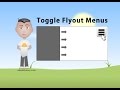 Control Panel Flyout Menu Windows JavaScript CSS Animations