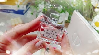 ASMR | mini Dior haul unboxing + gift with purchase #dior #asmr #unboxing