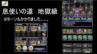 『DQMSL』息使いの道　地獄級　９ターンクリア