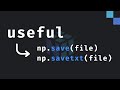 10: Saving and loading NumPy objects