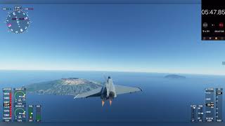 【Microsoft Flight Simulator 】調布飛行場ー三宅島間往復 マッハ２以上で ひとっ飛び！