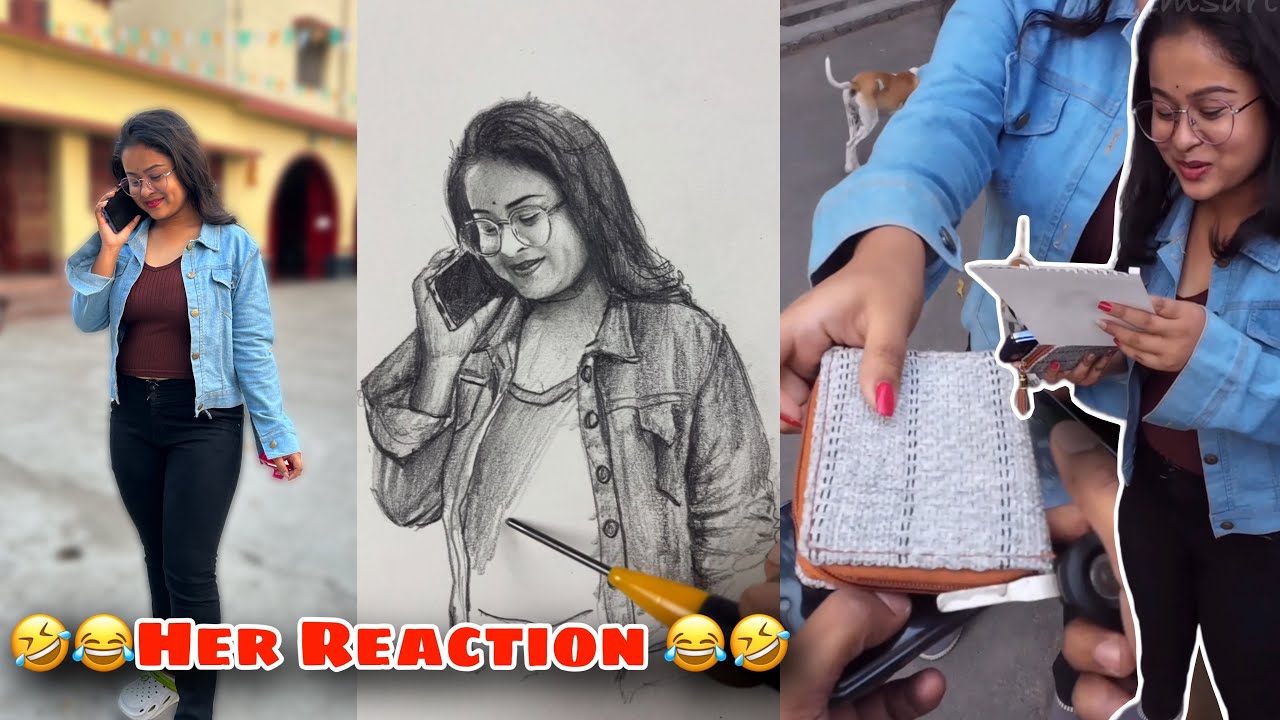 Stranger Drawing Prank Her Reaction ёядгёяшэ Youtube