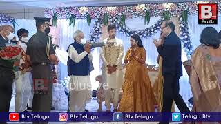 Governor Harichandan attends Vijayawada City Police CP Battina Srinivas's daughter wedding reception