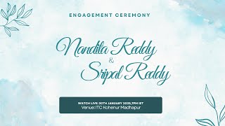 Nandita Reddy \u0026 Sripal Reddy Engagement Live Streaming