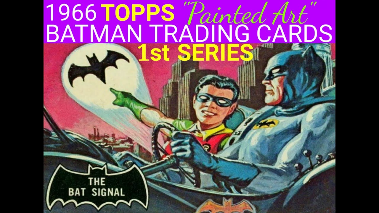 1966 Topps Batman "Painted Art" Cards (Series 1) Black Bat - YouTube