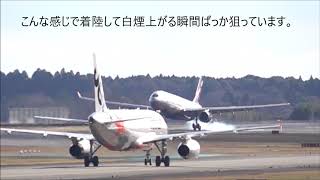 成田空港　ランディングスローモーション