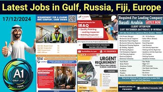 Latest GULF jobs \u0026 Russia jobs today! Fiji jobs, dubai jobs 2024, #job #gulfjobs