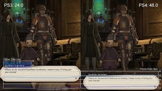 Final Fantasy 14: PS3 vs PS4 Frame-Rate Test