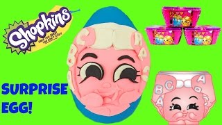 SHOPKINS Fluffy Baby Nappy Dee Play Doh Surprise Egg