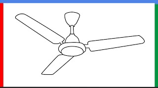How to draw a Ceiling Fan step by step for beginners