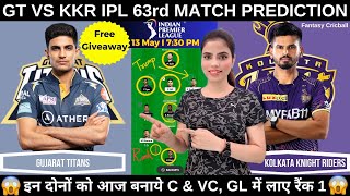 GT vs KKR Dream11 Prediction | dream11 team of today match | IPL 2024 | FANTASY CRICBALL