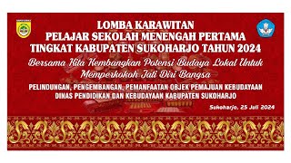 Live Lomba Karawitan Pelajar Sekolah Menengah Pertama Tingkat Kabupaten Sukoharjo Tahun 2024