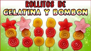 Rollitos de Gelatina y Bombón