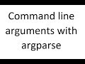 How to use command line arguments for python script using argparse
