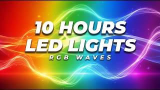 10 Hours Color Changing Background Video 4K | RGB Wave LED Lights | Live Wallpaper Screensaver