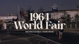 Archive footage of World Fair, New York, 1960s home move film